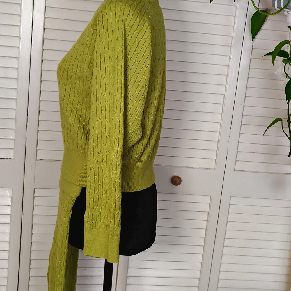 Daisy Green Cable Knit Sweater & Leggings Set Size L – Like New